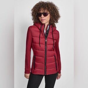 DKNY Mix Media Puffer Jacket